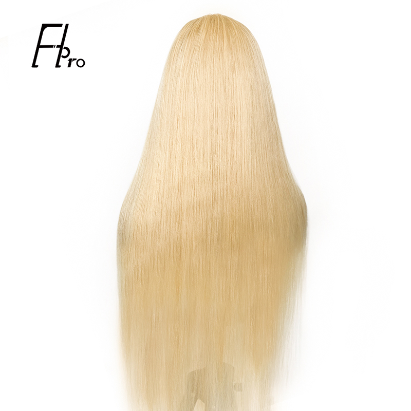 30Inch Blonde Hair Front Lace Wig 613# Straight Human Hair Wigs